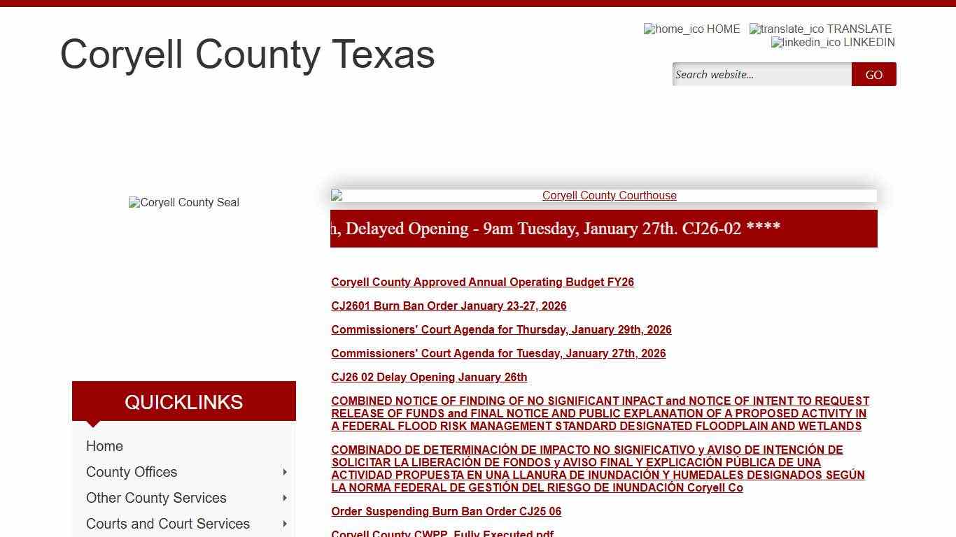 Home Page - Coryell County