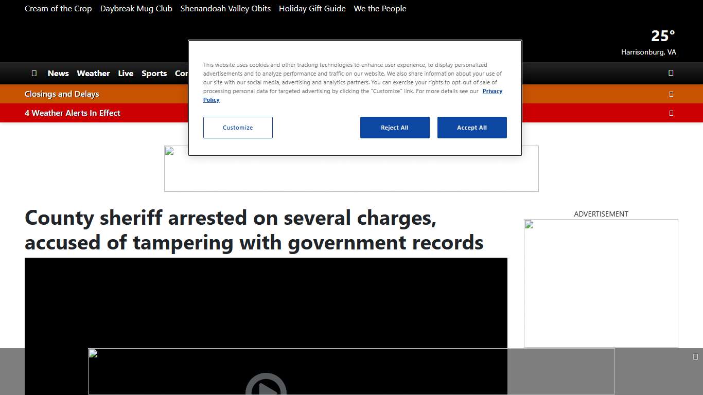 County sheriff arrested on several charges, accused of tampering with government records